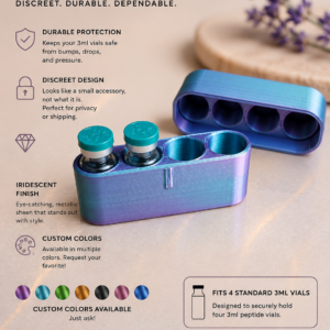 4 Vial Holder With Cover - Size 3ml Vials